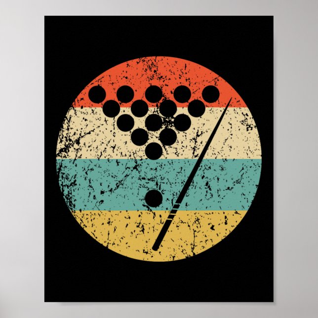 Póster Billiards Vintage Retro Pool 1 (Frente)