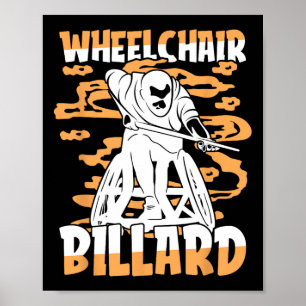 Póster Billiards Whechair - Mesa 9 Ll Pool