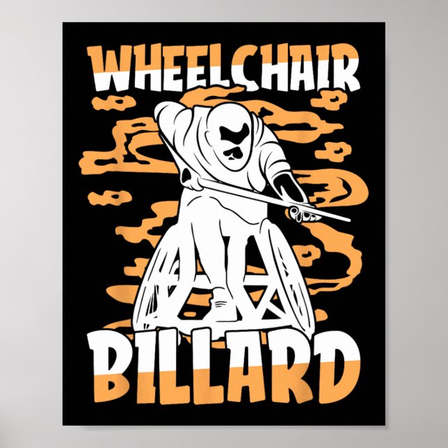 Póster Billiards Whechair - Mesa 9 Ll Pool (Frente)