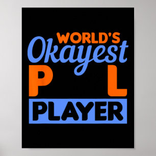 Póster Billiards Worlds Okayest Pool Player 8 Ll 1