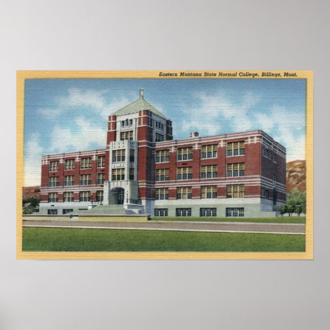 Póster Billings, Montana - Estado de Montana Oriental (Frente)