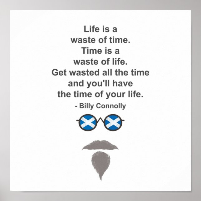 Póster Billy Connolly y cita (Frente)