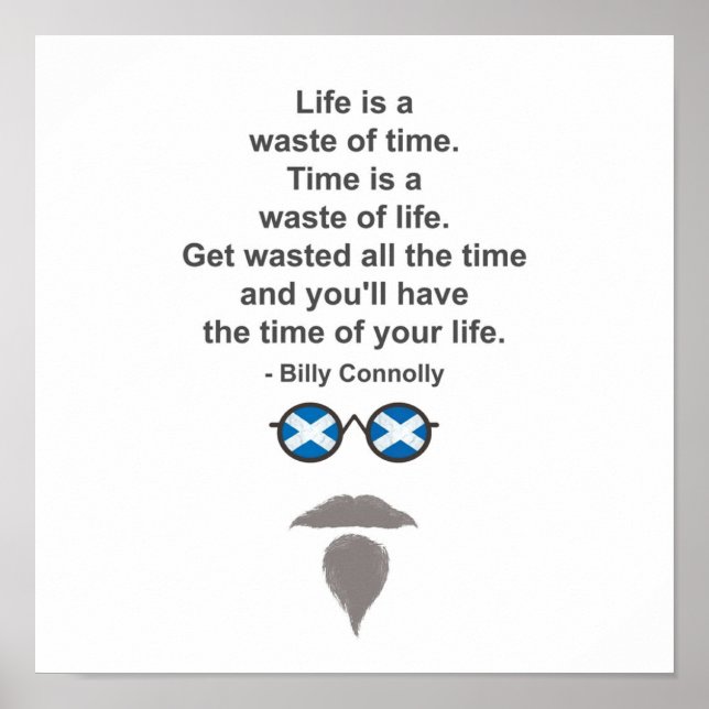 Póster Billy Connolly y cita (Frente)