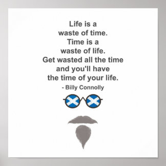 Póster Billy Connolly y cita