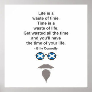 Póster Billy Connolly y cita