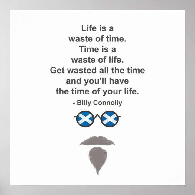 Póster Billy Connolly y cita (Frente)