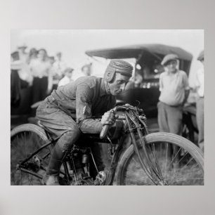Póster Billy Denham Motorcycle racer 1922