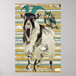 Póster Billy Goat & Owl Art Poster