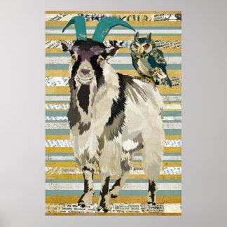 Póster Billy Goat & Owl Art Poster