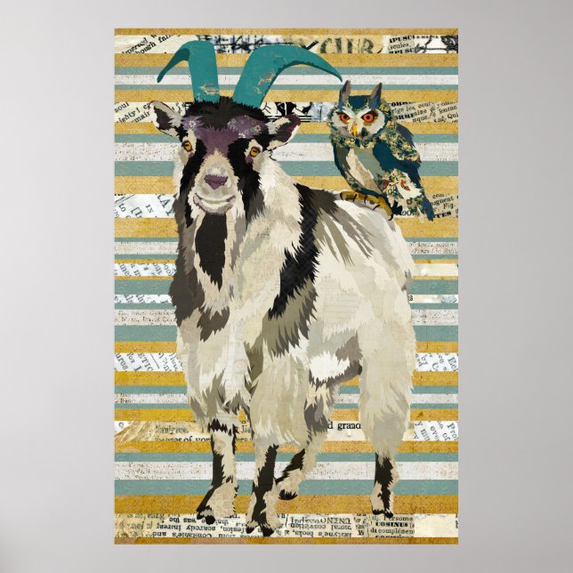 Póster Billy Goat & Owl Art Poster (Frente)