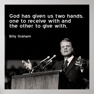 Póster Billy Graham Quote (Giving)