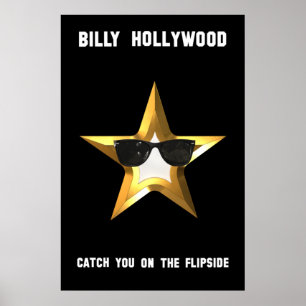 Póster Billy Hollywood Movie Poster en negro