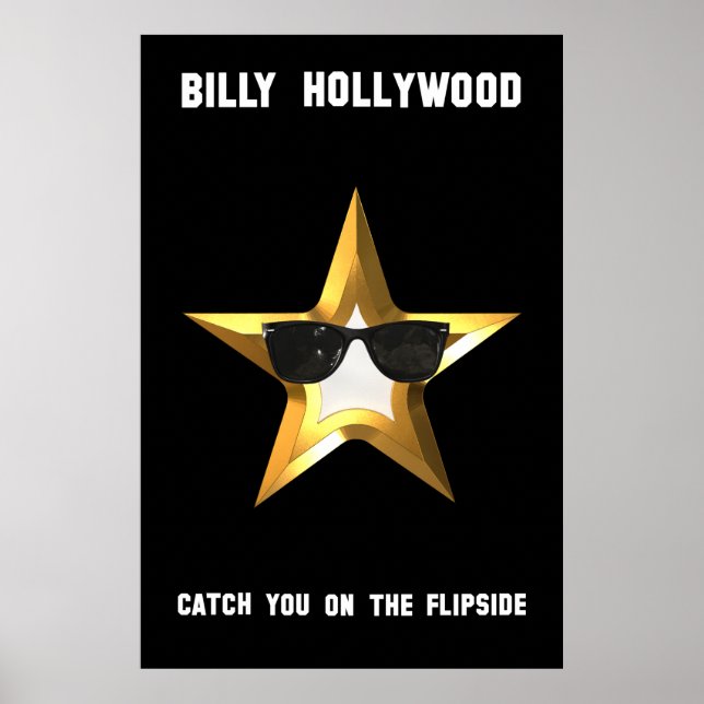 Póster Billy Hollywood Movie Poster en negro (Frente)