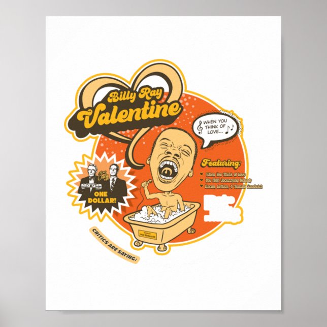 Póster Billy Ray Valentine canta! - Lugares de negociació (Frente)