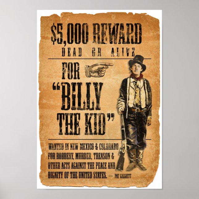 Póster Billy the Kid (Frente)