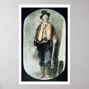 Póster Billy the Kid (grabado de colores)