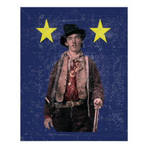 Póster Billy the Kid Outlaw 🔥 Western USA Gunfighter