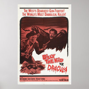 Póster Billy the Kid Vs, Poster de películas Drácula Retr
