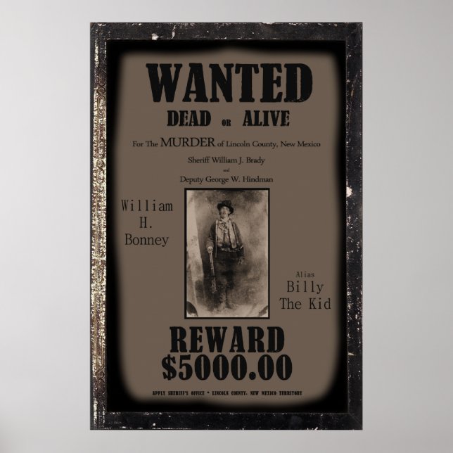 Póster Billy The Kid Wanted Dead or Alive Poster (Frente)