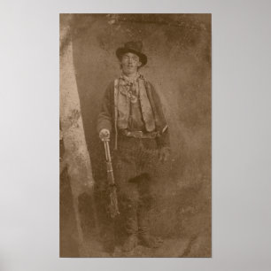 Póster Billy The Kid — Wild West