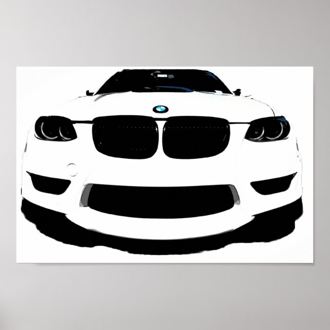 Póster ~Bimmer~ POP ART AUTO POSTER, PERSONALIZAR IT! (Frente)