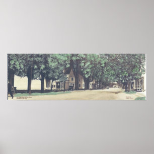 Póster Bingham, Maine - Vista de calle principal de época