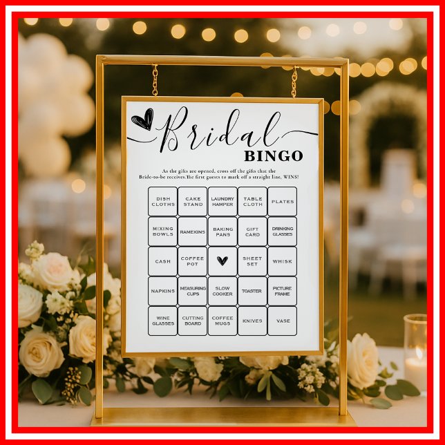 Póster Bingo de Despedida de Soltera con Caligrafía Elega (Subido por el creador)