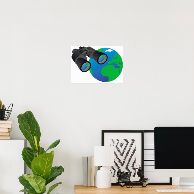 Póster Binoculares Y Poster de la Tierra (Subido por el creador)