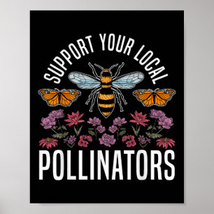 Póster Biodiversidad Mariposa Apoyar su Pollinat local