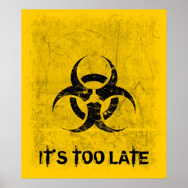 Póster Biohazard Grunge Customizable (Frente)