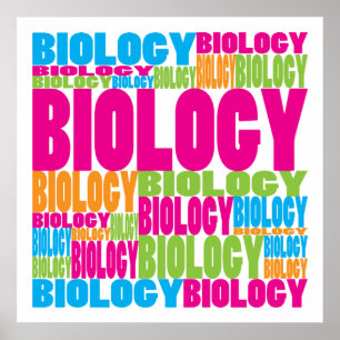 Póster Biología colorida