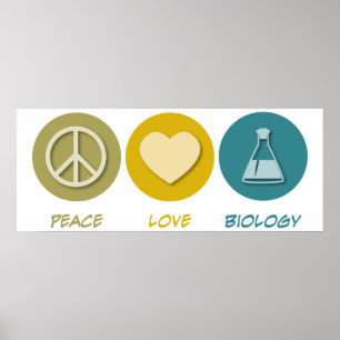 Póster Biología de amor por la paz