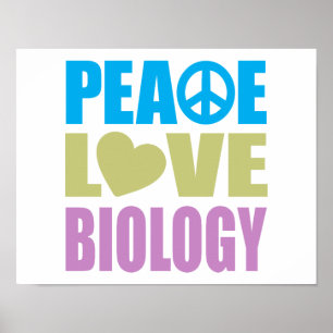 Póster Biología de amor por la paz