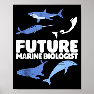 Póster biología marina niños futuro biólogo marino océano