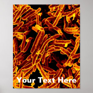 Póster biology microbiology abstract art poster canvas