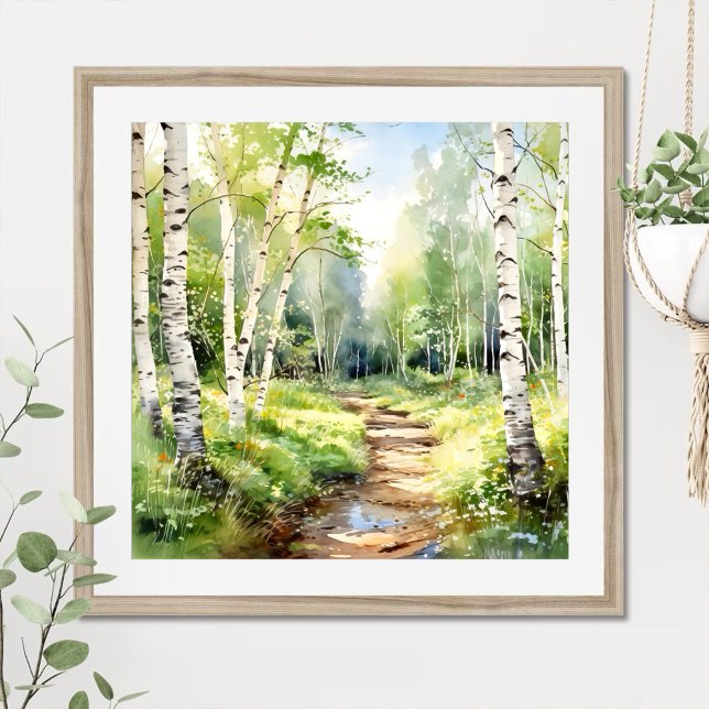 Póster Birch Forest Painting Poster (Subido por el creador)