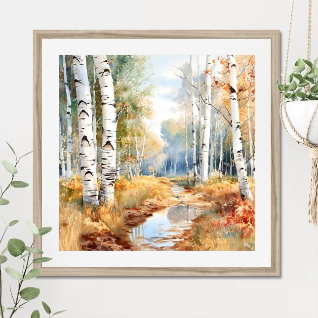 Póster Birch Forest Painting Poster (Subido por el creador)