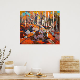 Póster Birch Grove, otoño   Tom Thompson