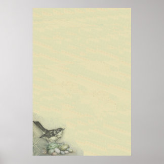 Póster Bird & Eggs Bkgrd