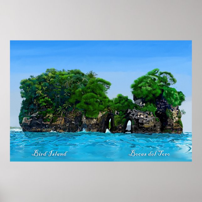 Póster Bird Island Tropical Poster Bocas Del Toro Panama (Frente)