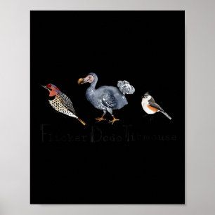 Póster Bird sutil Flicker Dodo Titmouse