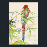 Póster Bird with Bamboo Leaves<br><div class="desc">Bird with Chinese bamboo leaves | Meg Takamura | AssetID: 106630479</div>