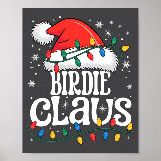 Póster Birdie Claus Funny Xmas Christmas Grandma Holiday  (Frente)