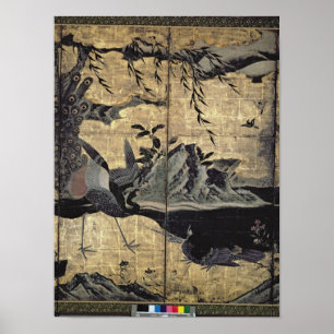 Póster Birds and Flowers of the Four Seasons