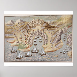 Póster Bird's-Eye View of western Greece centred on Vonit
