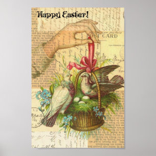 Póster Birds in a Basket, Easter