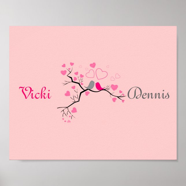 Póster Birds in love wallet (Frente)