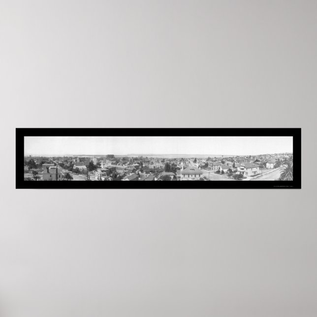 Póster Birdseye San Diego CA Photo 1908 (Frente)