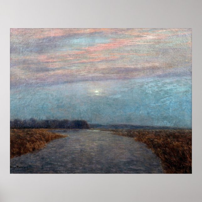 Póster Birge Harrison - La luz de la luna en el Hackensac (Frente)