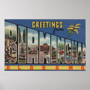 Póster Birmingham, Alabama - escenas grandes de la letra